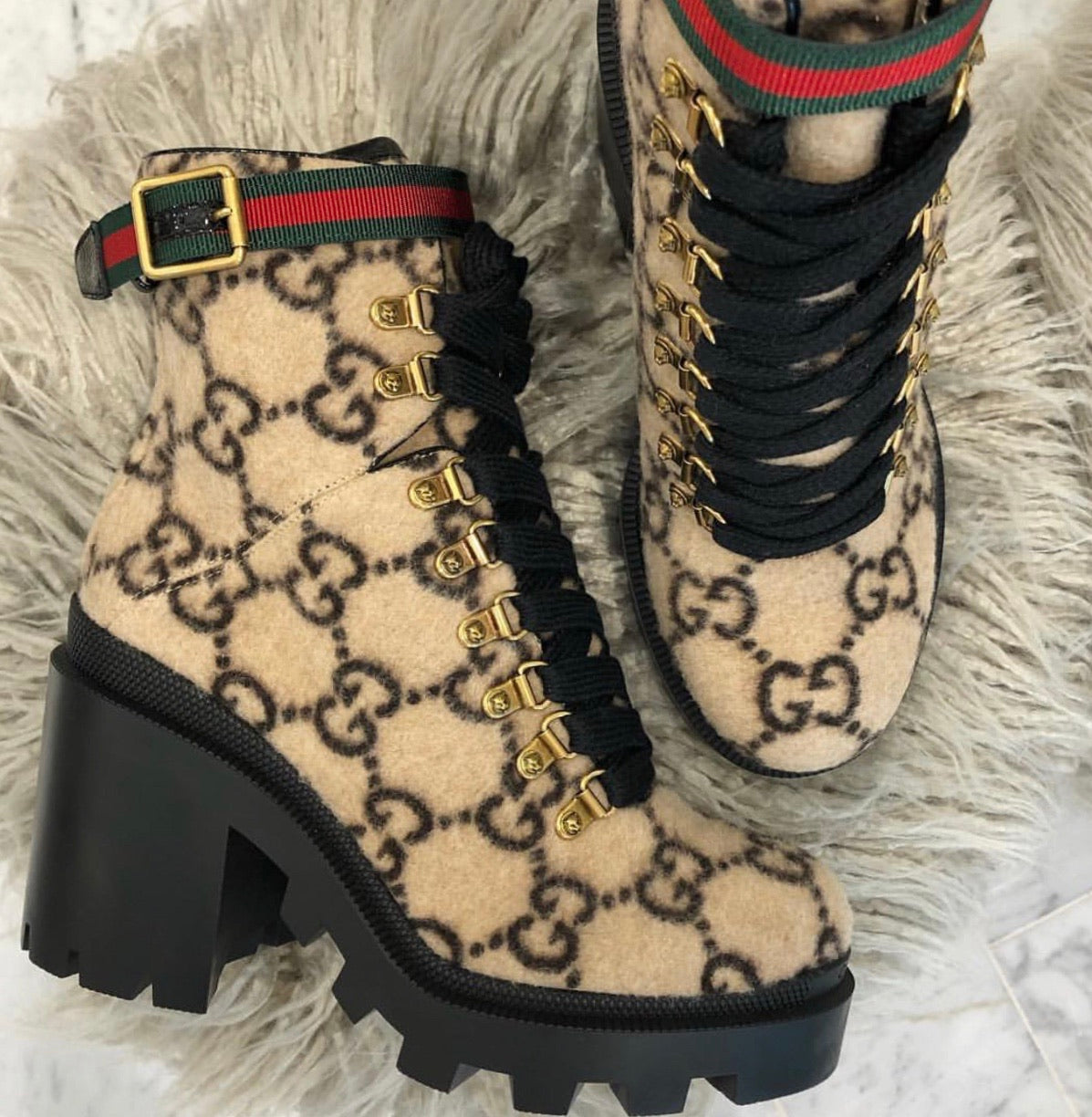 Botte en laine marron clair