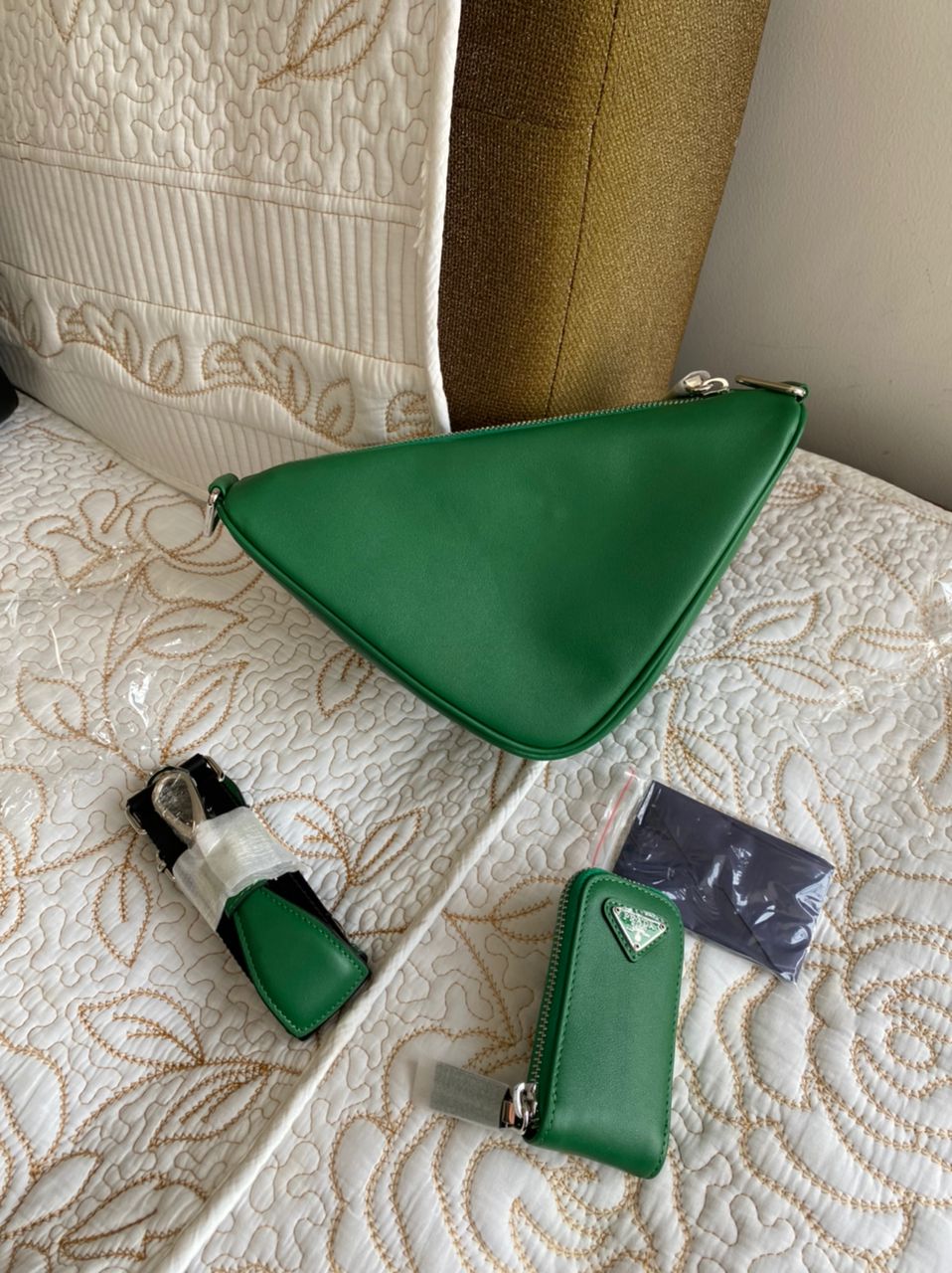 Sac bandoulière Triangle en cuir