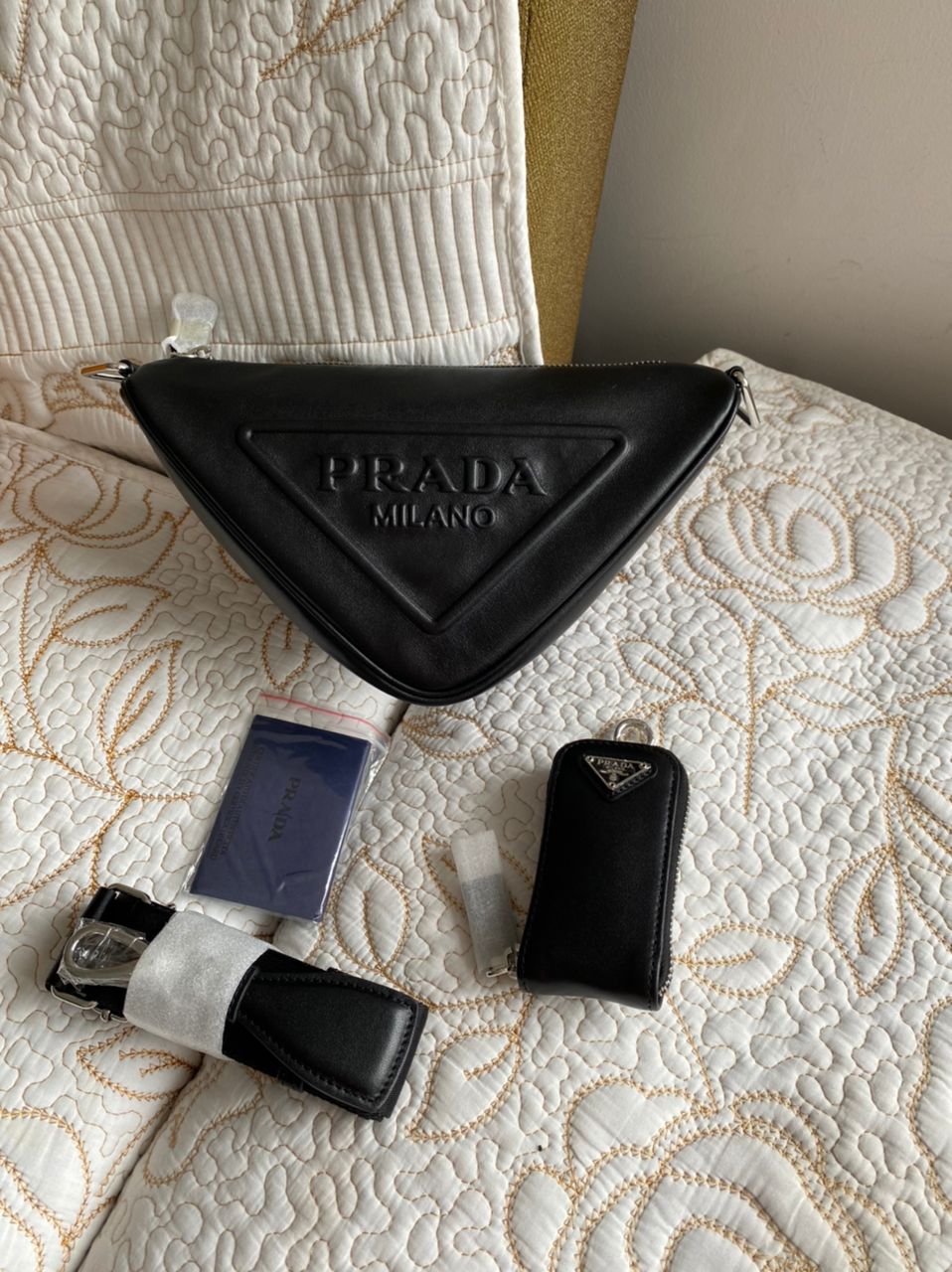 Sac bandoulière Triangle en cuir