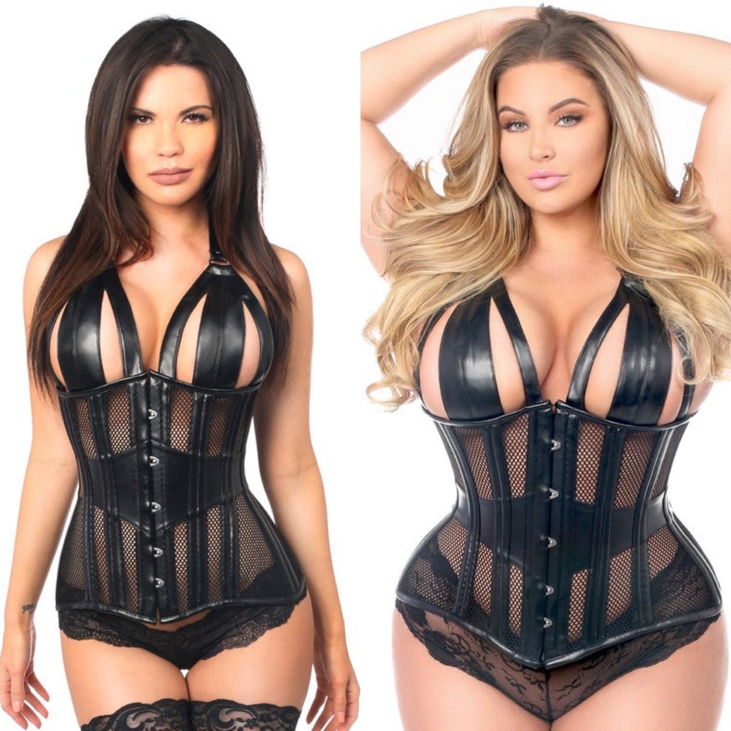 Corset en simili cuir