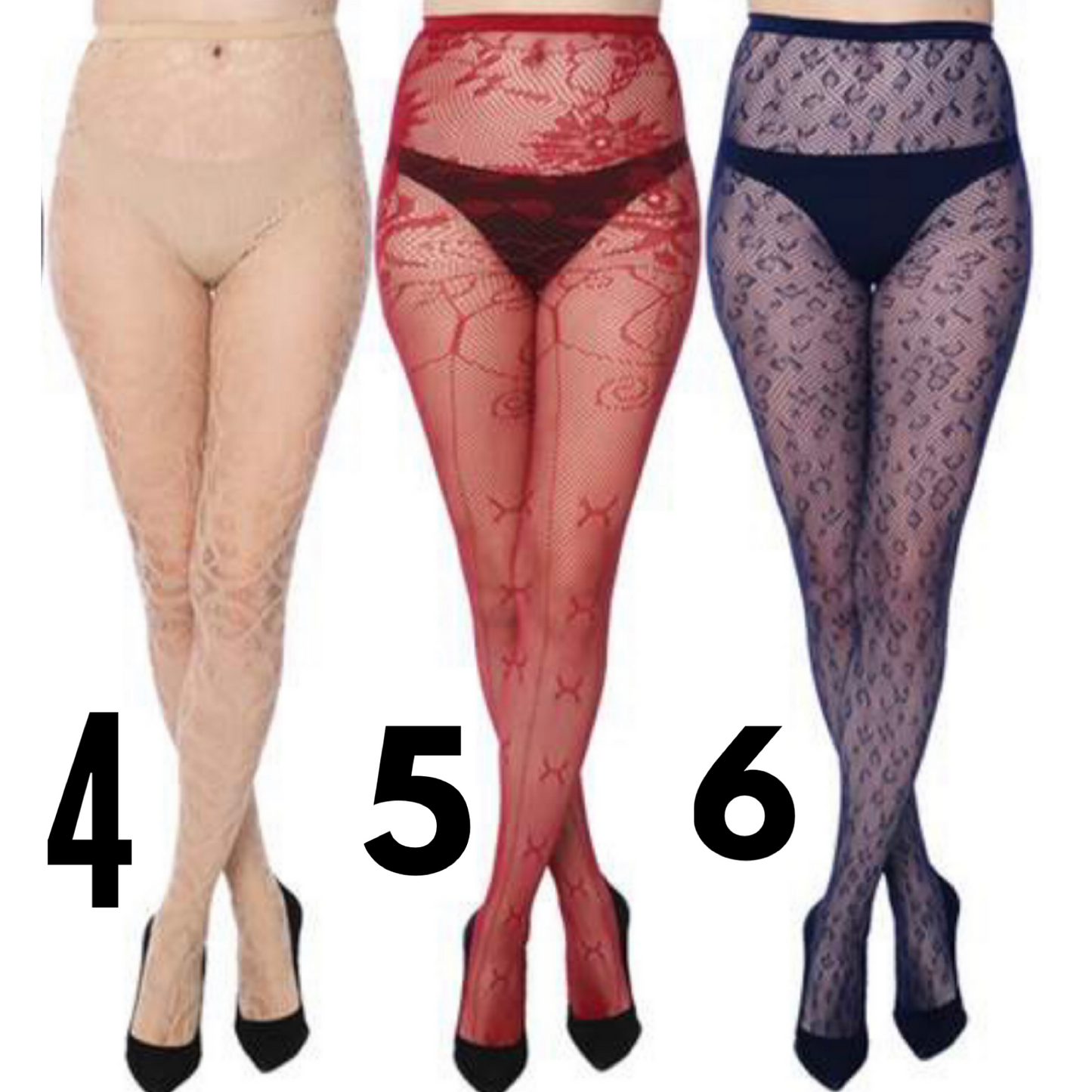 COLORED + BOW Diva Fishnets