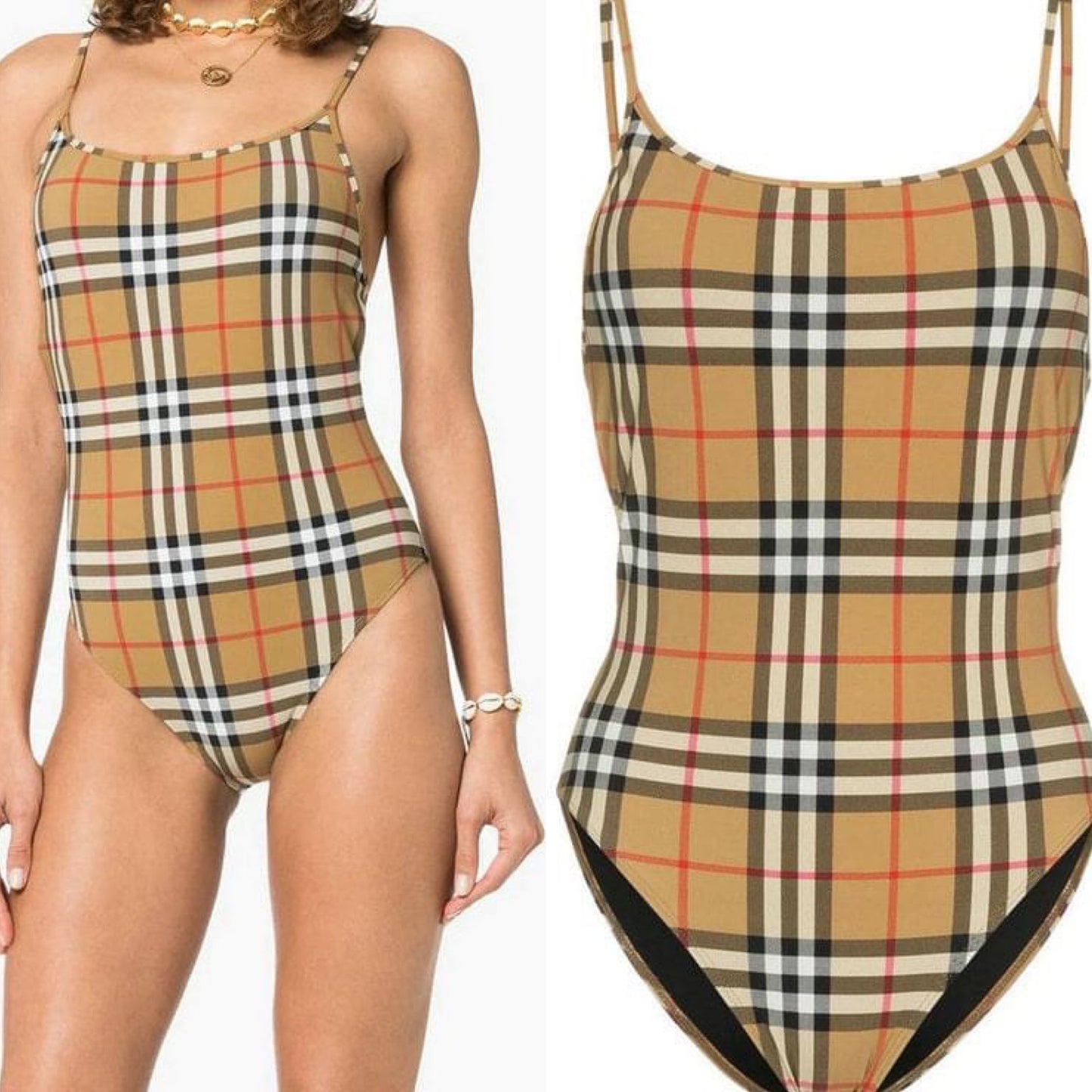 Vintage Check Swimsuit