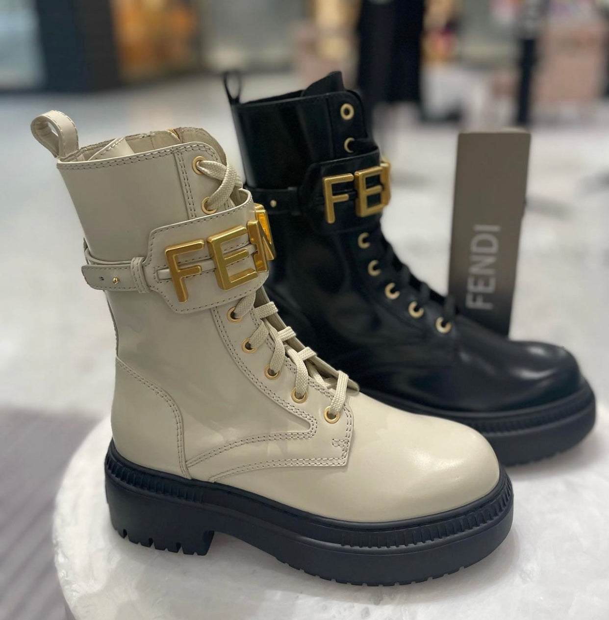 Bottes de motard en cuir FF (2 couleurs)