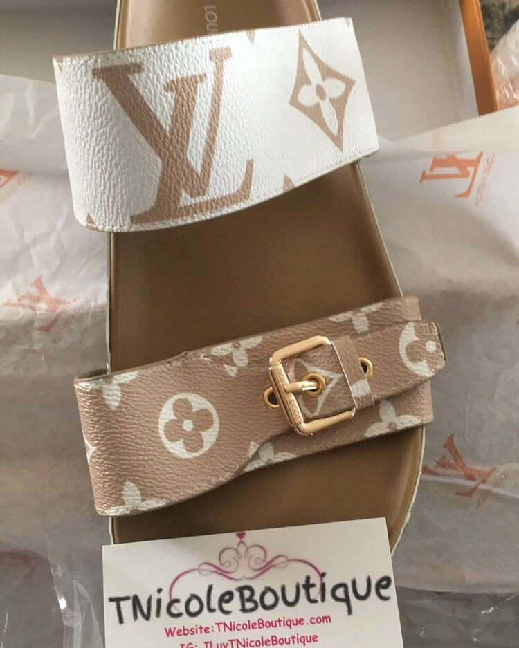 Mule beige + verte
