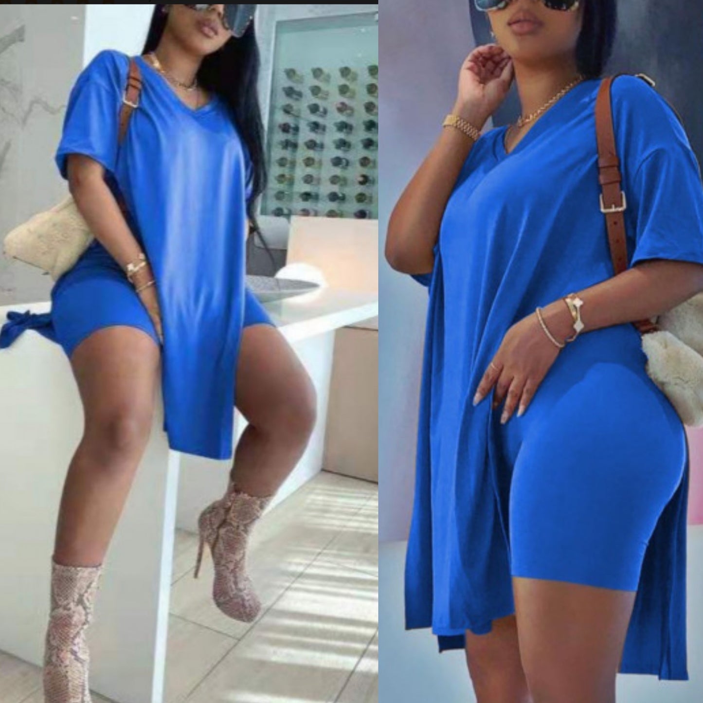 Conjunto de aberturas y pantalones cortos (varios colores)