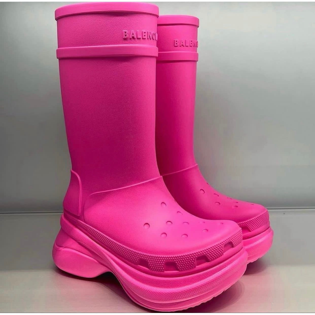 Botas de lluvia de cocodrilo para mujer