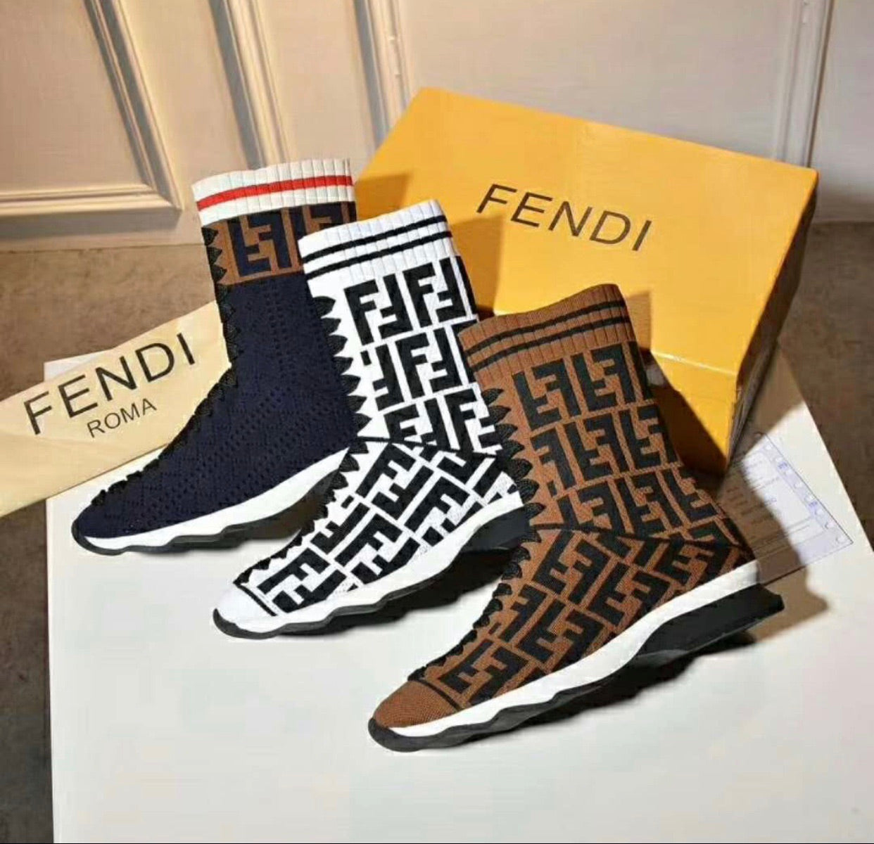 Baskets chaussettes FF