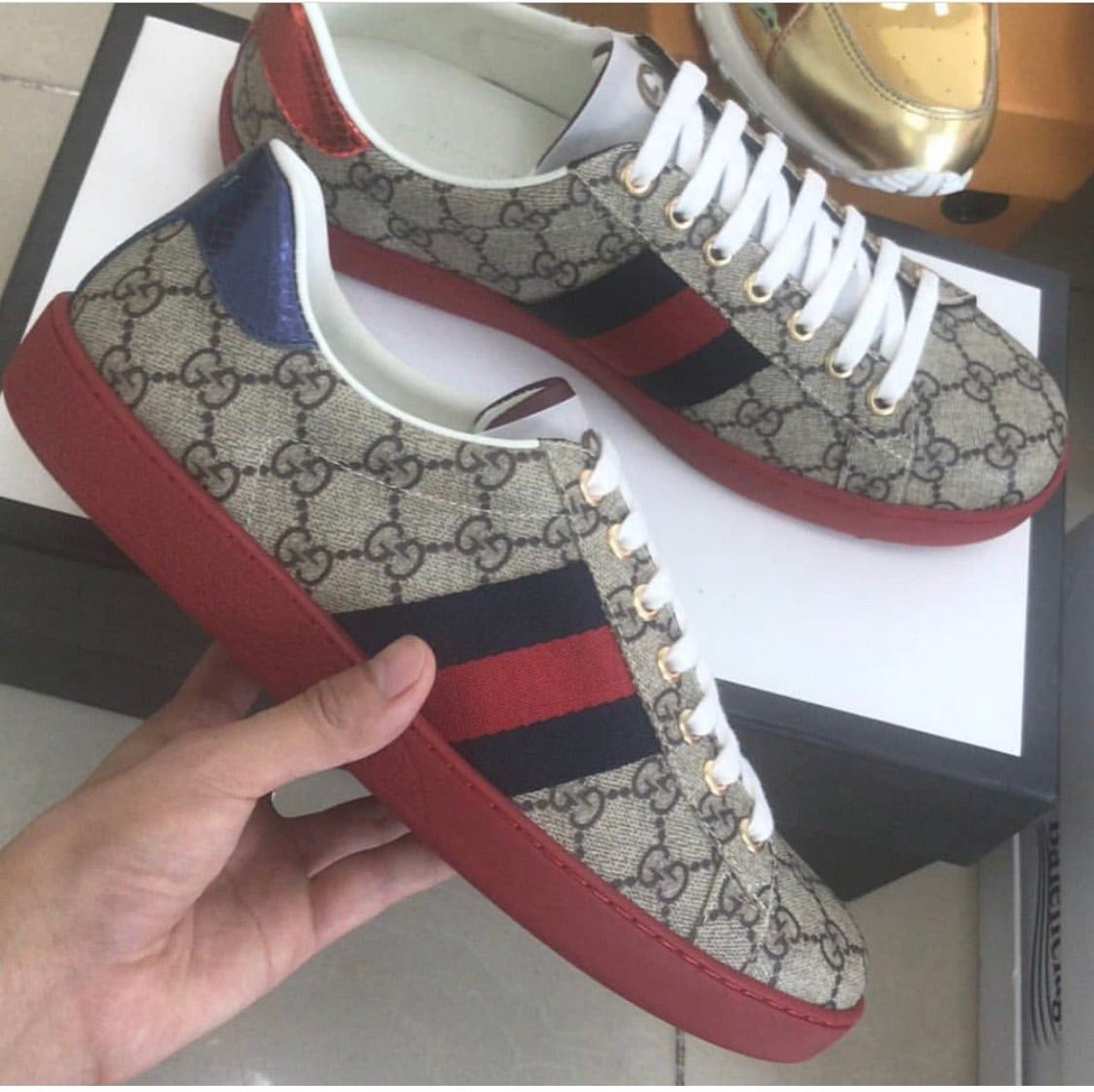 Zapatilla Ace Supreme Azul/Rojo