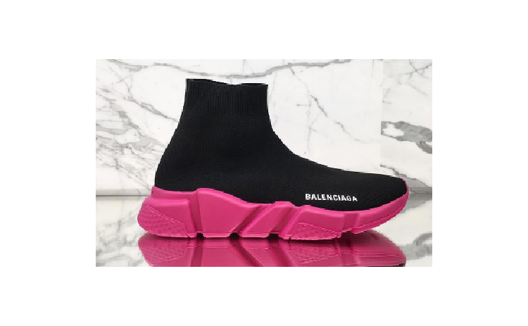 Baskets chaussettes BB entièrement roses et noires