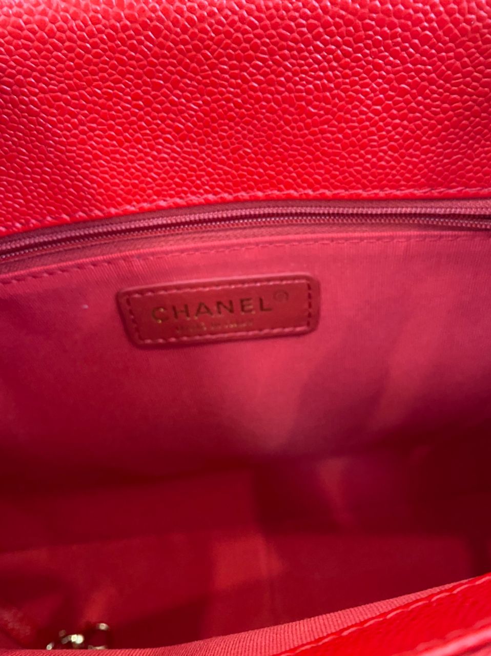 Cabas Grand Shopping Rouge Cavier