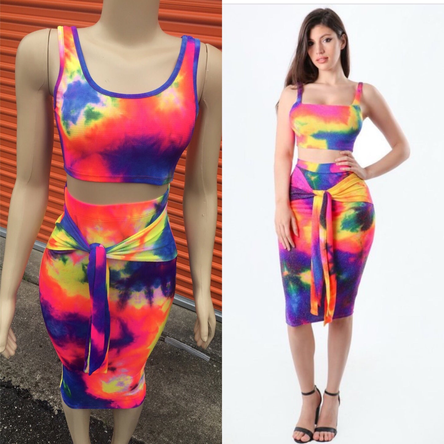 Conjunto de falda 'Pop of Color'