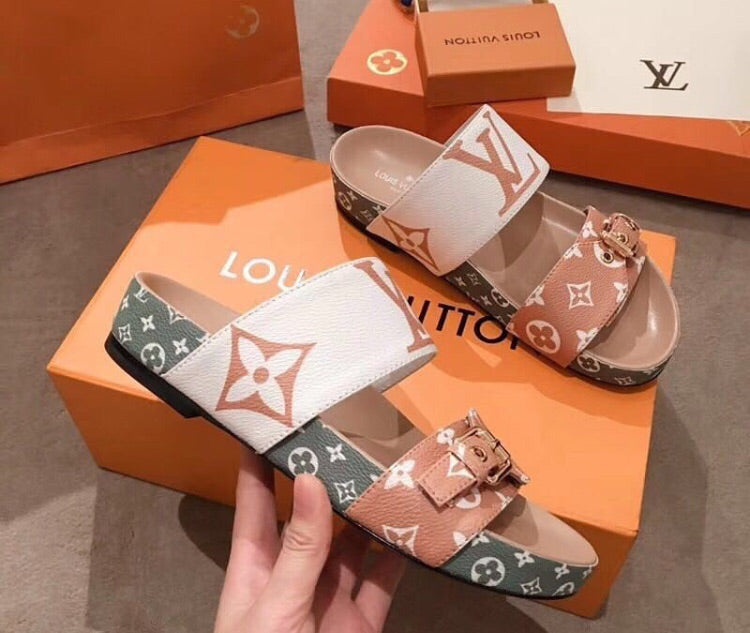 Mule beige + verte
