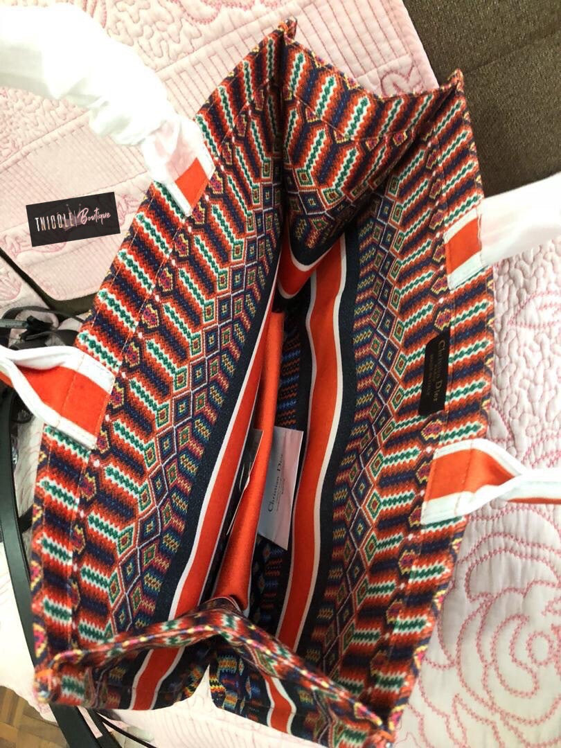 CD Tote-Orange/Bleu Multi Couleur
