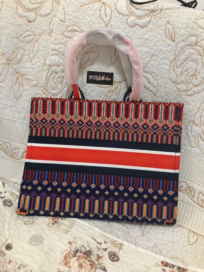 CD Tote-Orange/Bleu Multi Couleur
