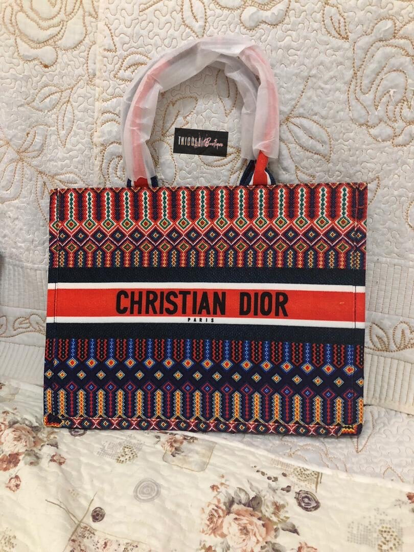 CD Tote-Orange/Bleu Multi Couleur