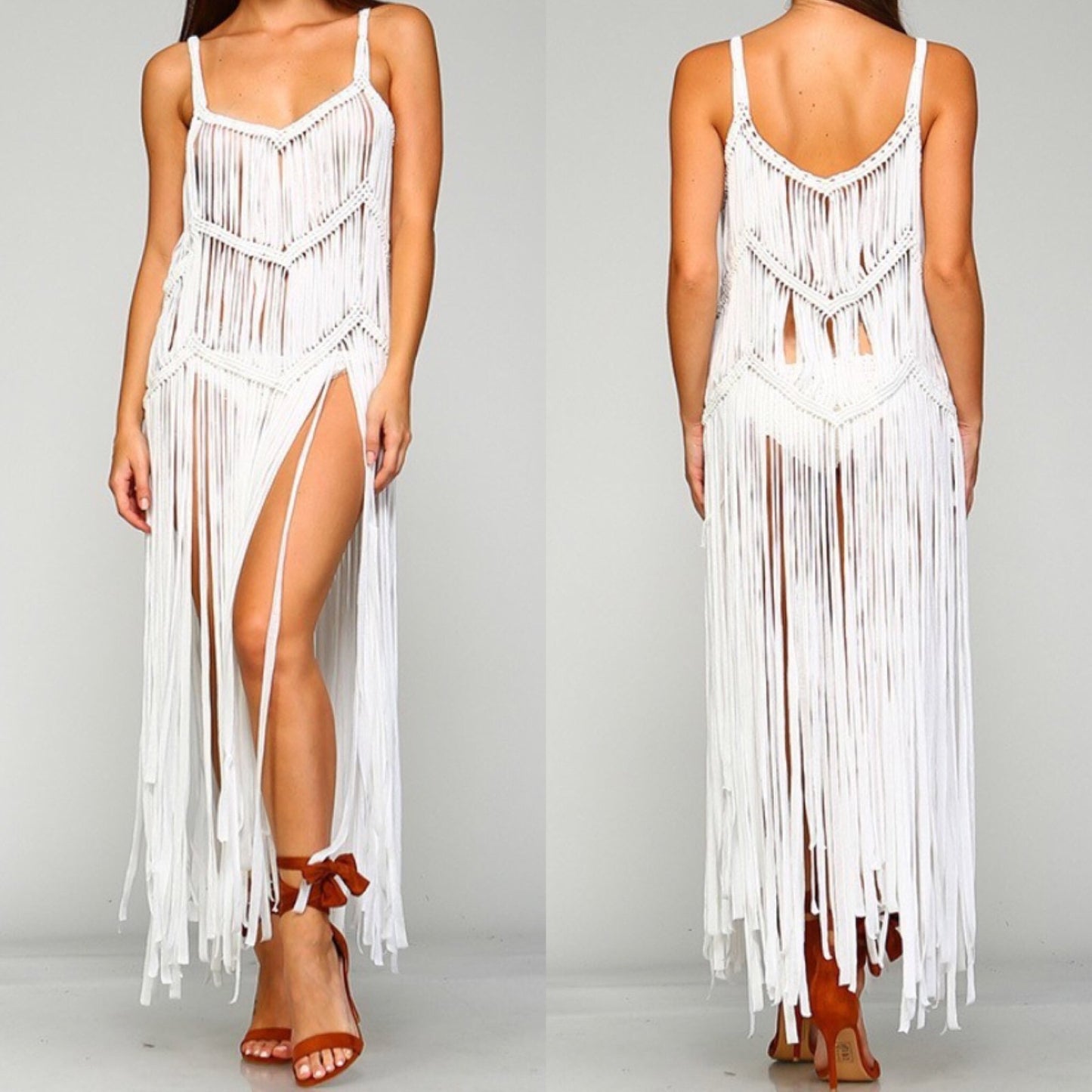 "Flawless Fringe" Beach Dress