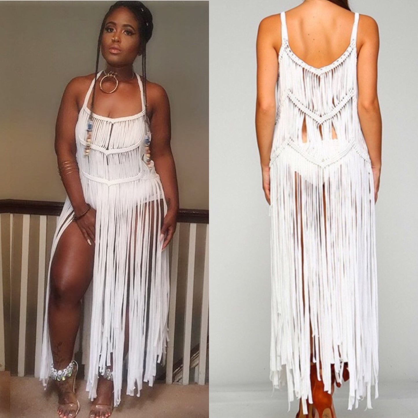 "Flawless Fringe" Beach Dress
