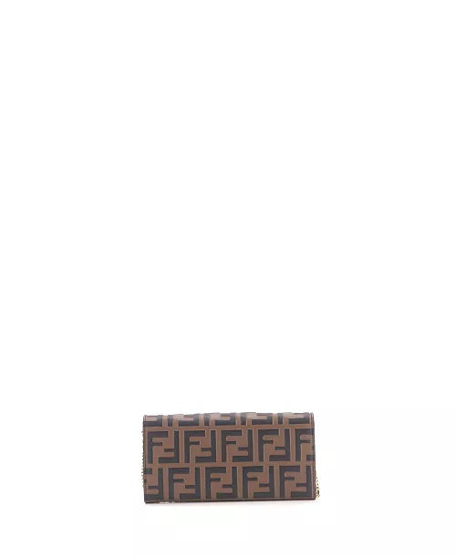FF Continental Chain Wallet Zucca Embossed Leather