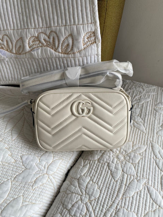 WHITE MARMONT SMALL SHOULDER BAG