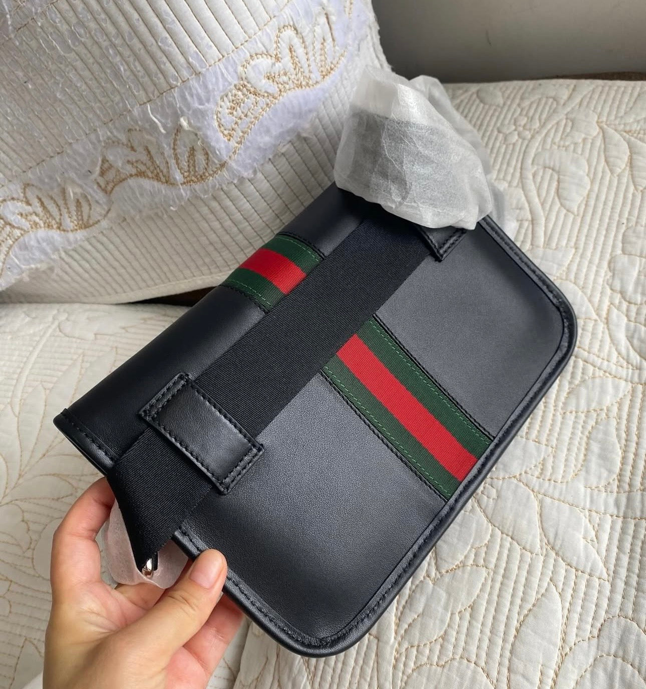 Web Trademark small belt bag