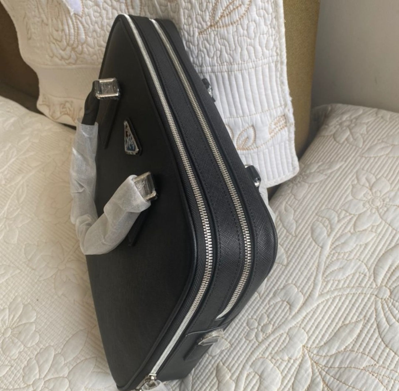 Saffiano Leather Work Bag