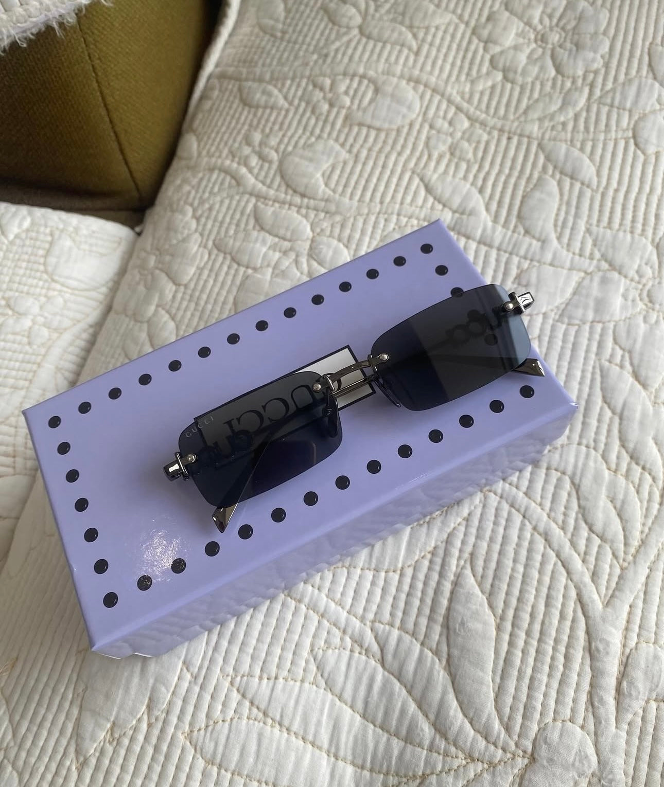 GG Rectangular Frame Sunglasses
