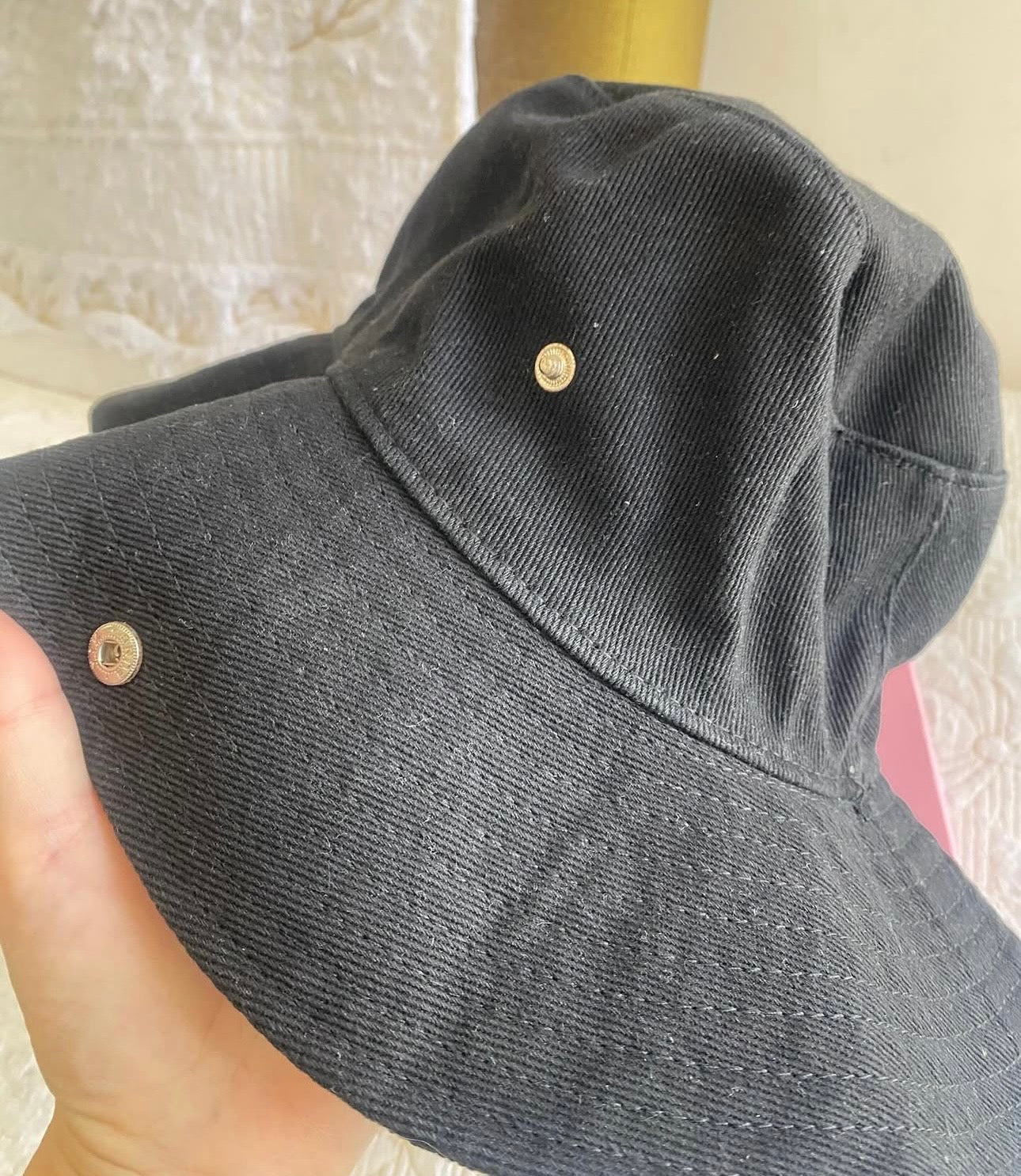 Black/White Miu Drill Hat