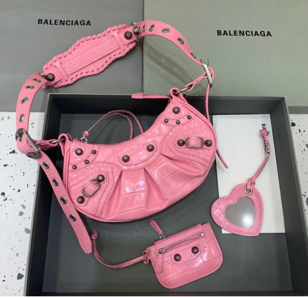 SAC BANDOULIÈRE LE CAGOLE EN ROSE