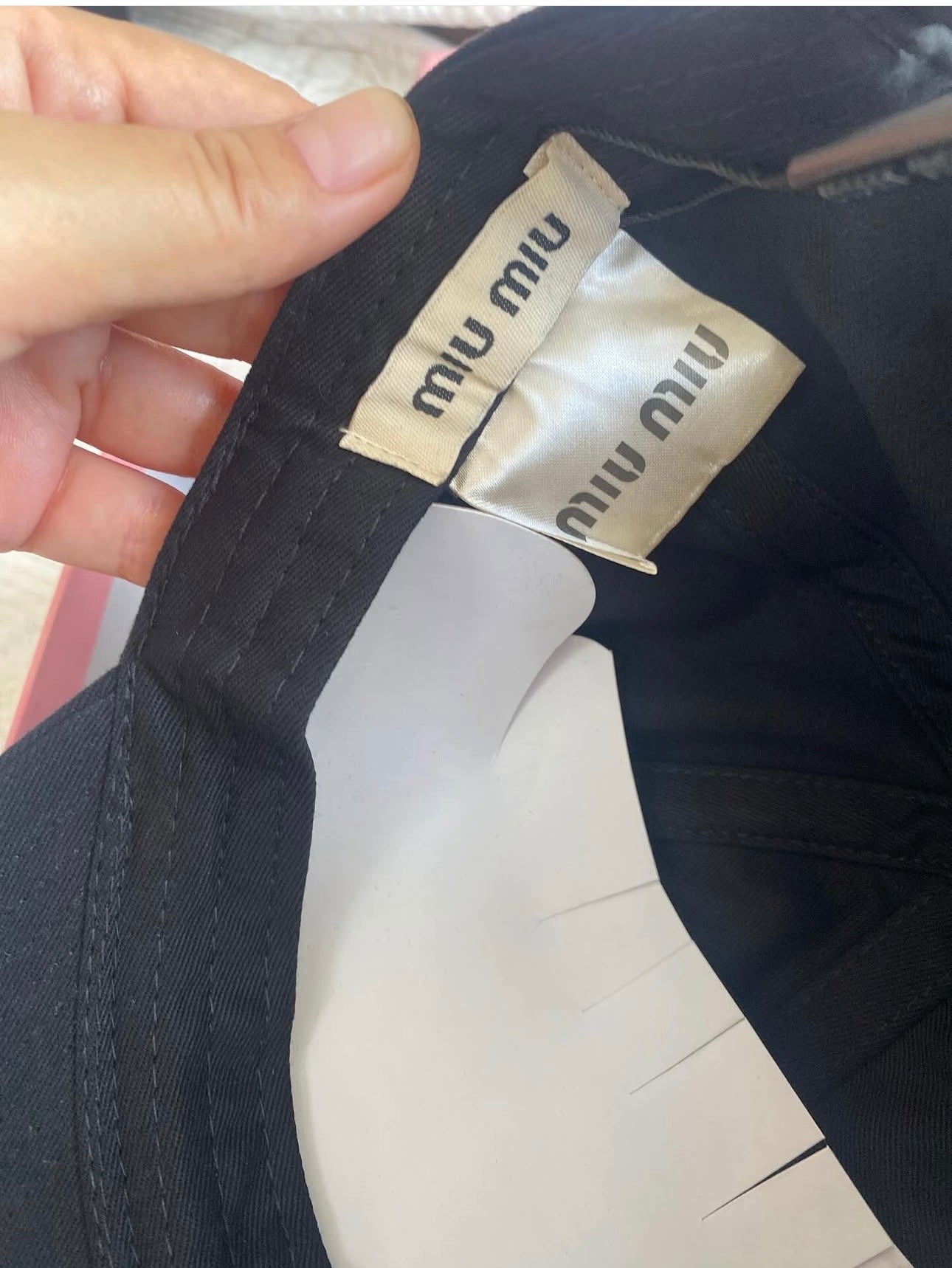 Miu Black Baseball Cap