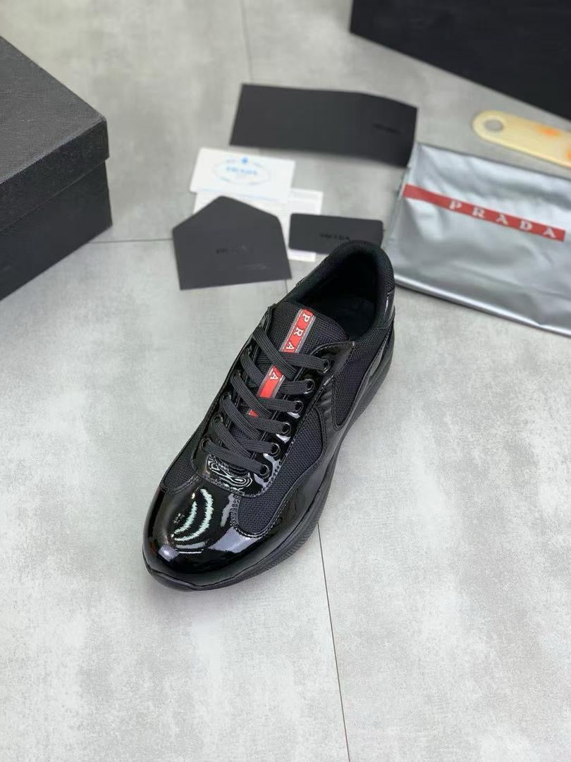 MENS SZ 11 | Ready to ship | Patent Leather and Technical fabric PRA American Cup Sneaker