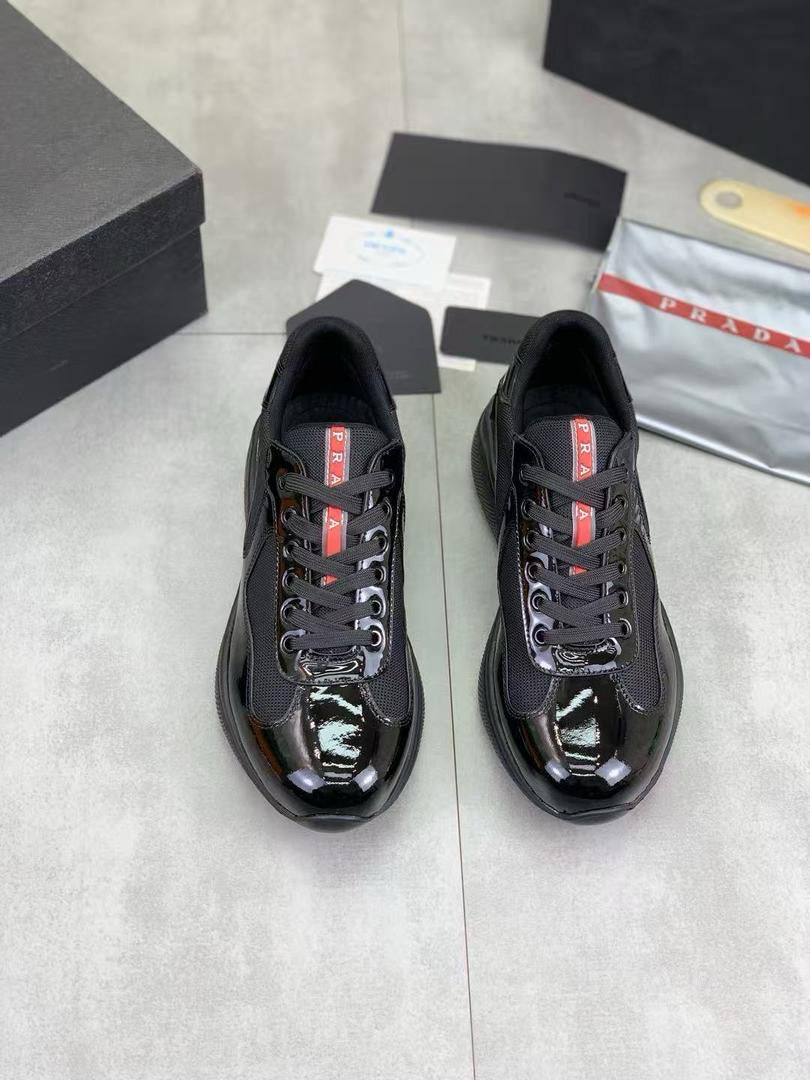 MENS SZ 11 | Ready to ship | Patent Leather and Technical fabric PRA American Cup Sneaker