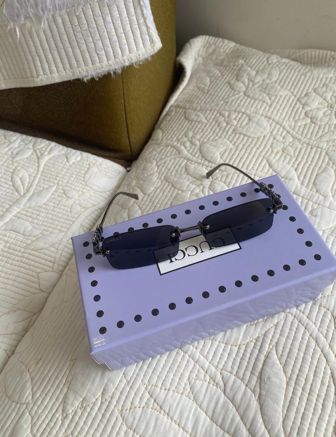 GG Rectangular Frame Sunglasses