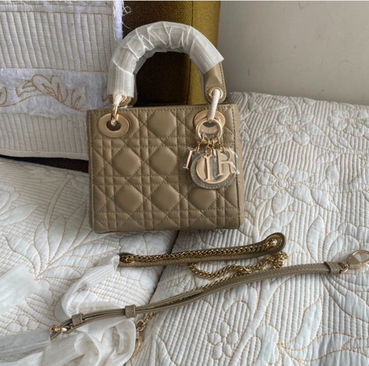 Powder Beige Mini Lady D I O R Bag