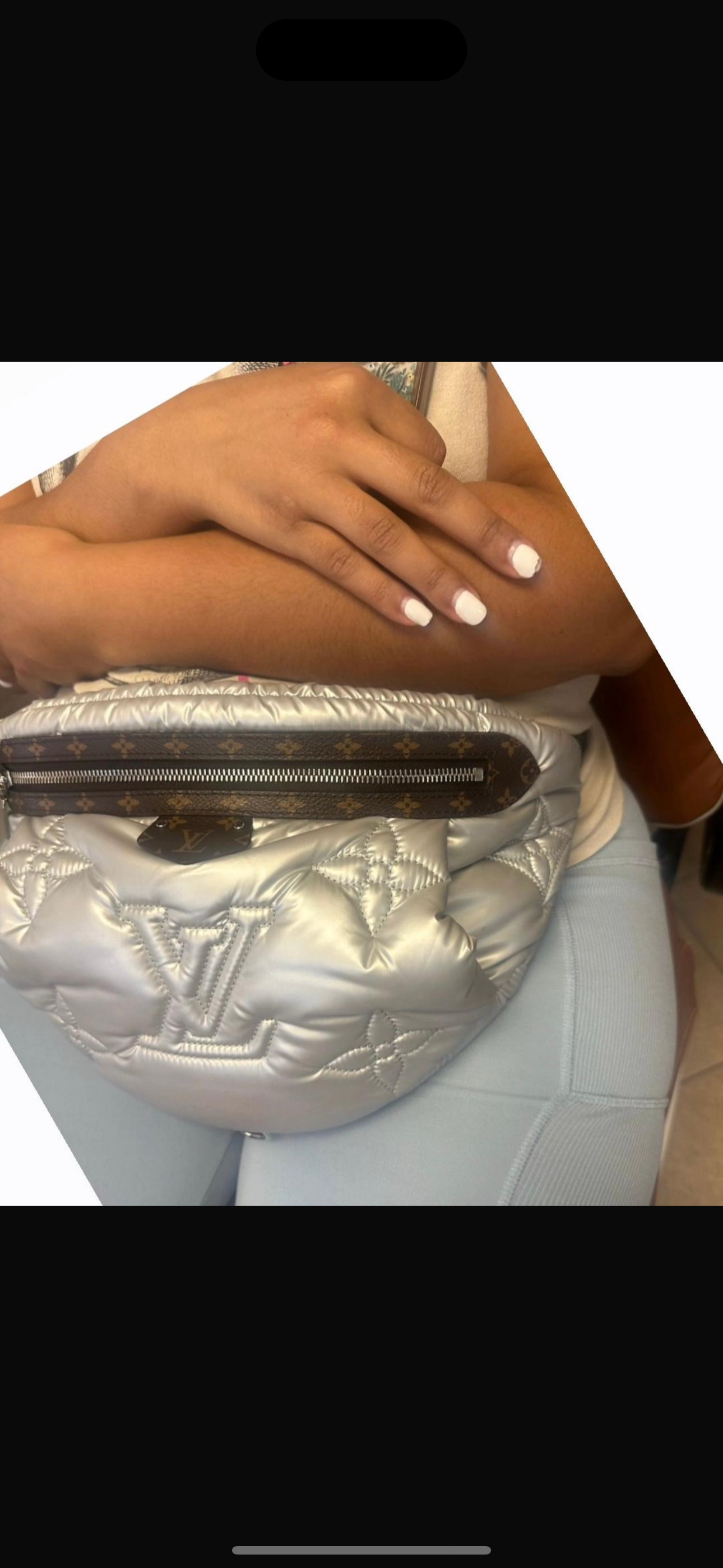 Pillow Bumbag Monogram Quilted | Silver