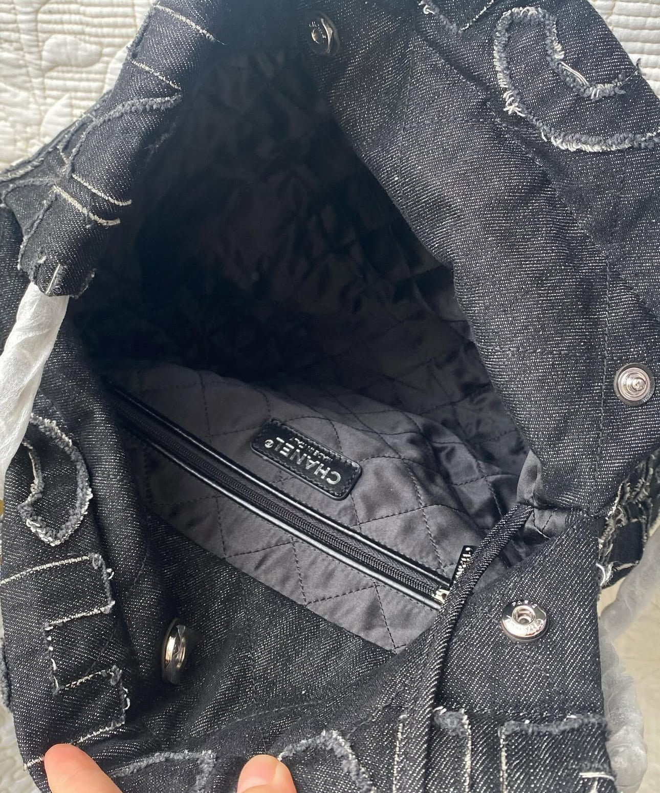 Coco Logo Denim 22 Bag