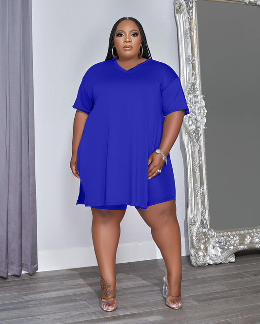 Ensemble fentes et short (plusieurs couleurs)