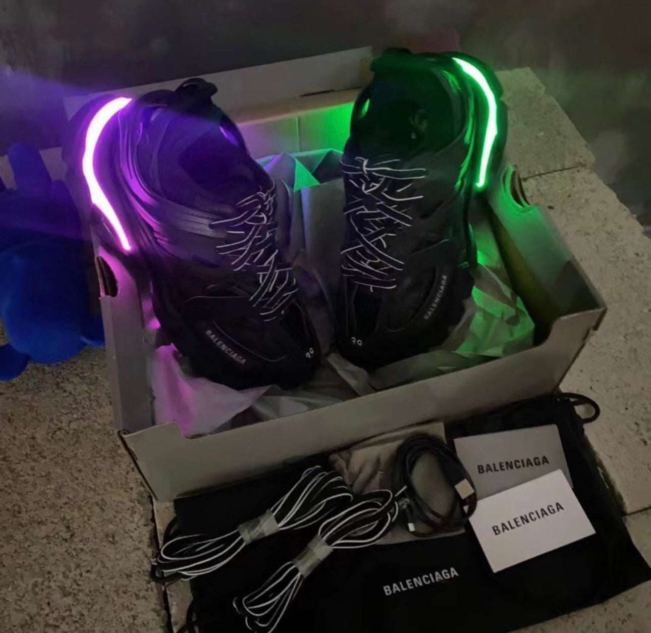 LED Black BB Track Sneaker