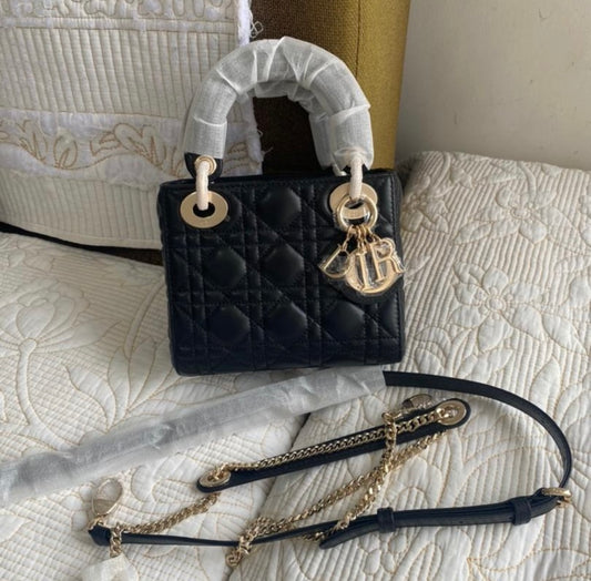 Black Mini Lady D I O R Bag