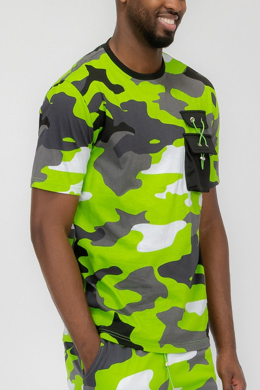 T-shirt à manches courtes camouflage complet