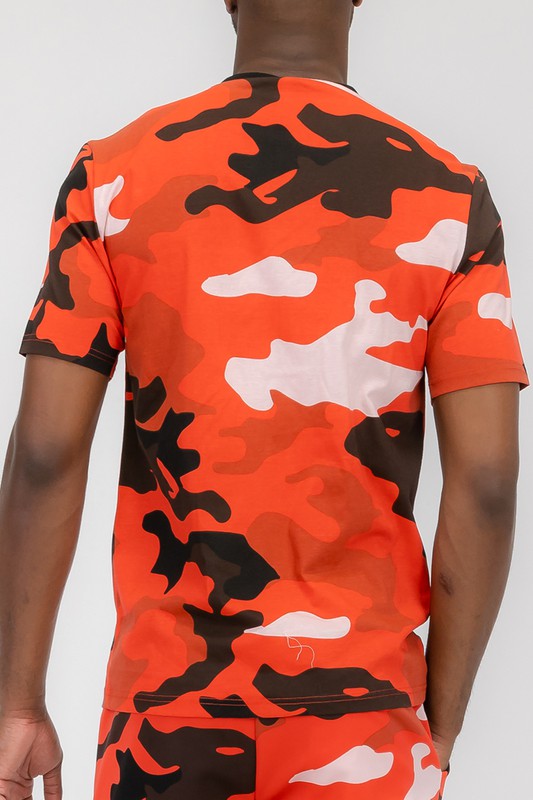 T-shirt à manches courtes camouflage complet