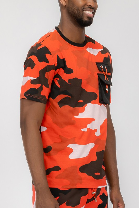 T-shirt à manches courtes camouflage complet