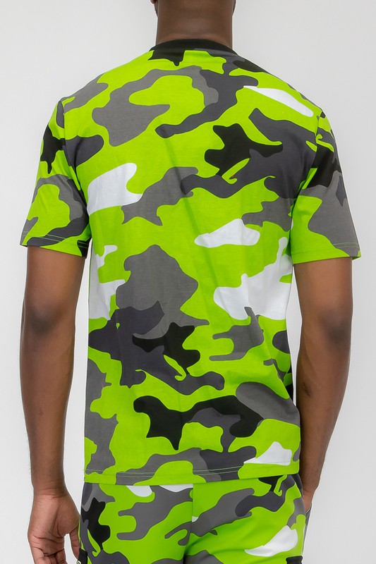 T-shirt à manches courtes camouflage complet