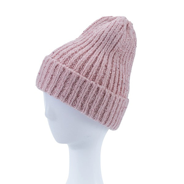 GORRO DE PUNTO CON LENTEJUELAS