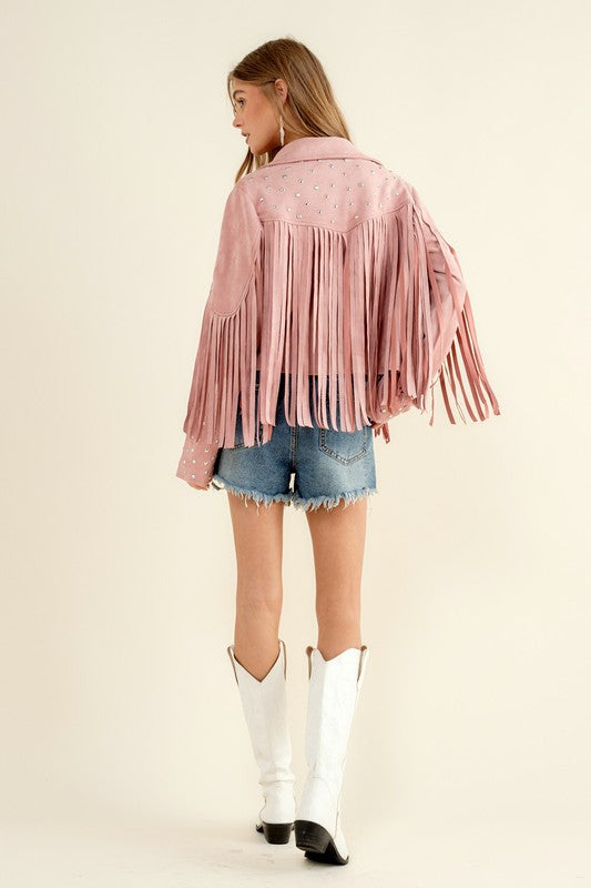 Studded Fringe Western Jacket (3 Colors)