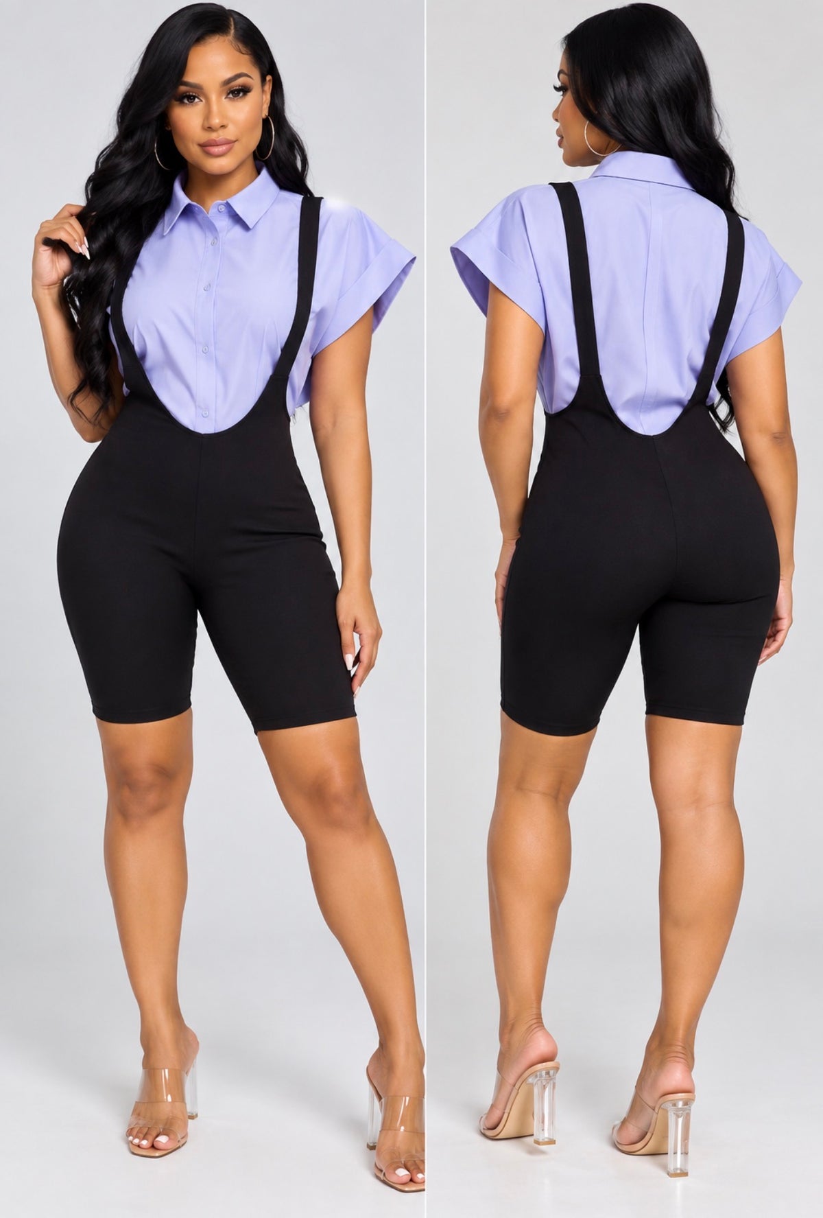 Bad Behavior Blouse + Over It All Jumpsuit Sz Medium