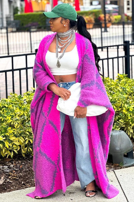 Electric Pink | Cardigan Kimono Duster **PREORDER** SHIPS IN 10-15 BUSINESS DAYS FROM ORDER DATE