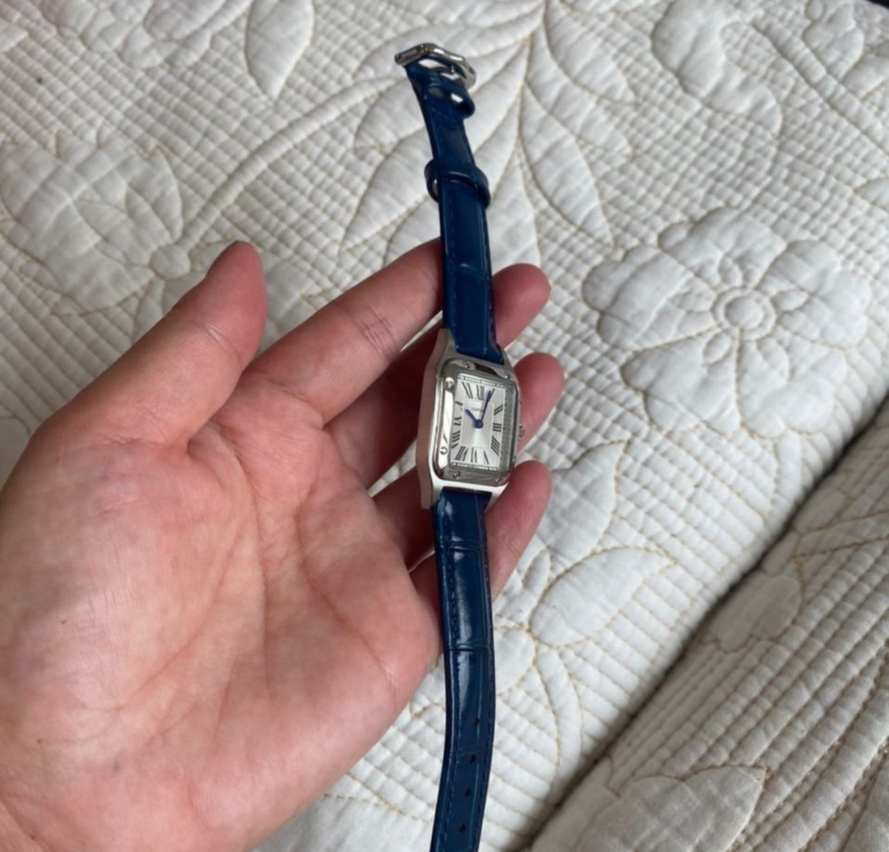 Cartier Blue Roman Dial Watch