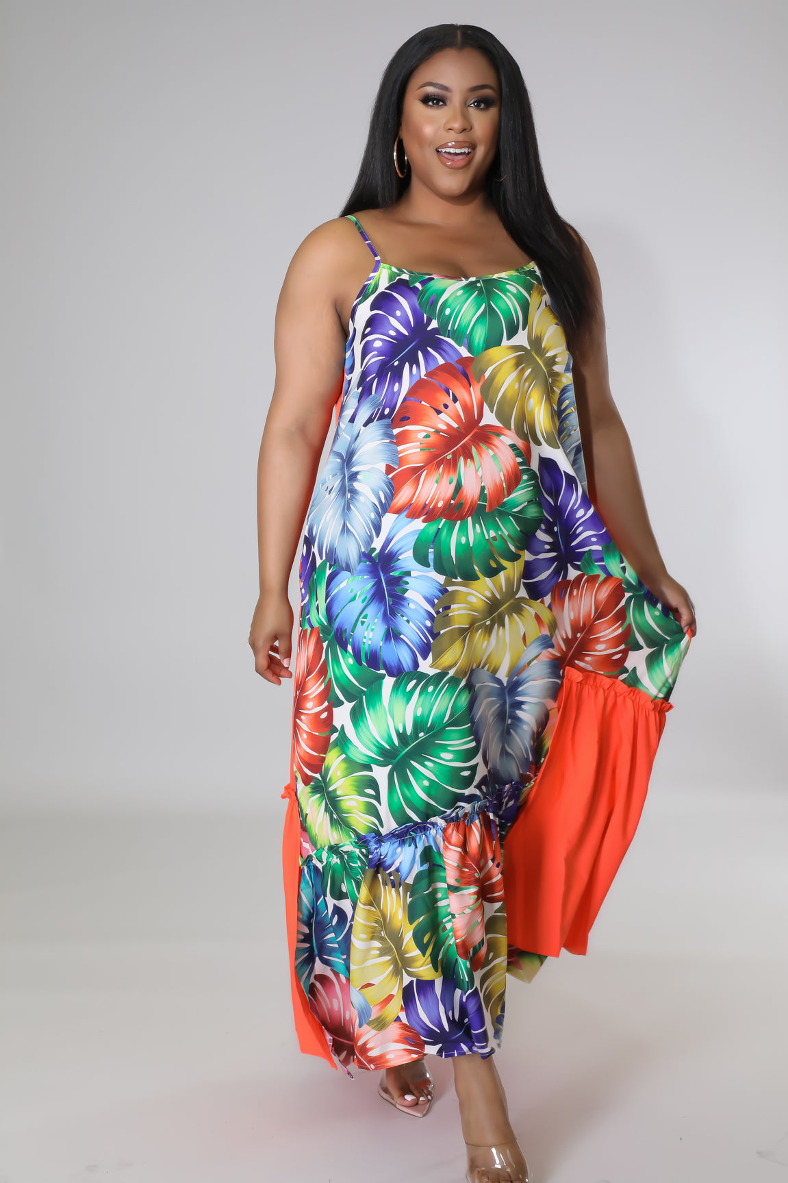 Splice Tropical Dress | 2 COLORS