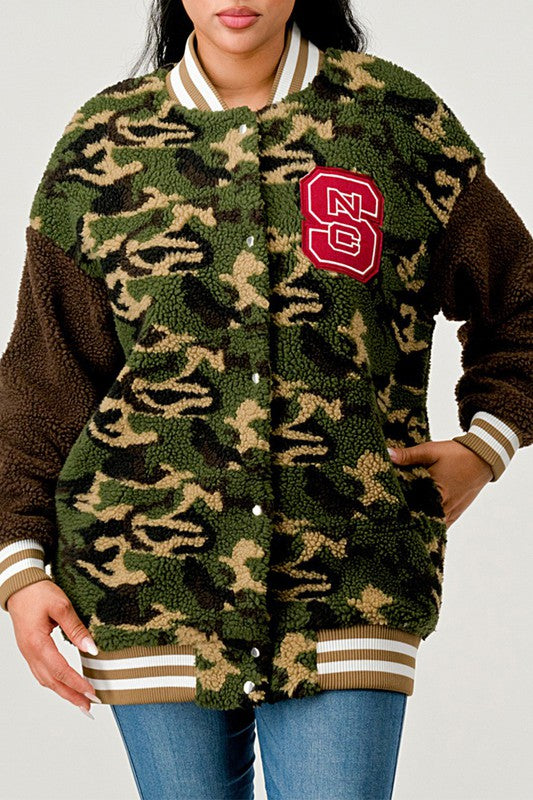 Veste Letterman camouflage