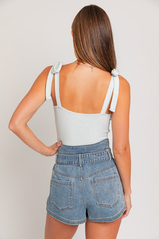 Soft Strap Tie Bodysuit